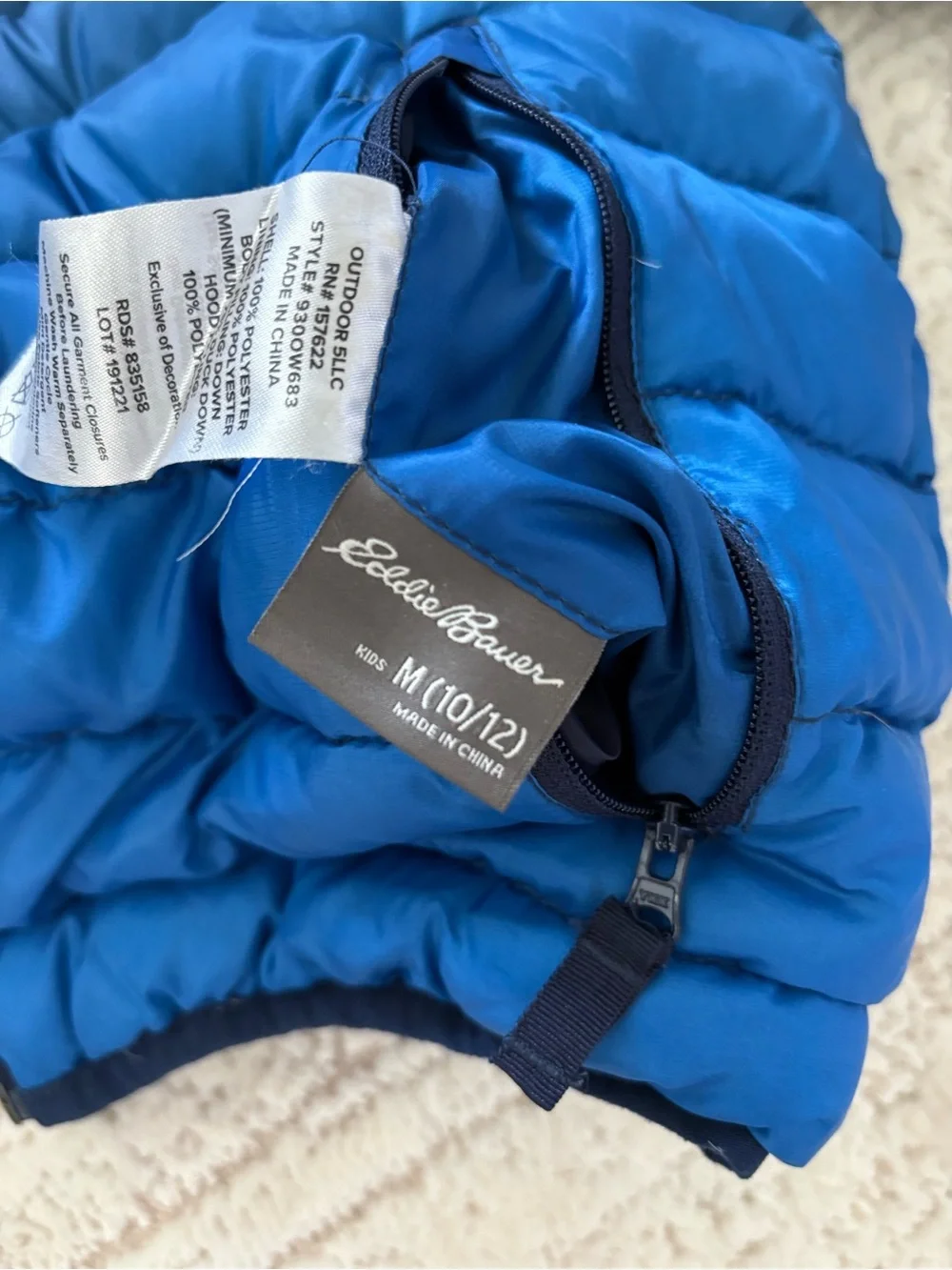 Eddie Bauer Reversible Down Hooded Jacket